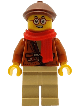 Mr. Tang - Dark Orange Jacket, Reddish Brown Flat Cap