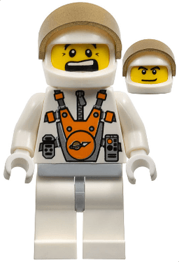 Mars Mission Astronaut with Helmet and Dual Sided Head
