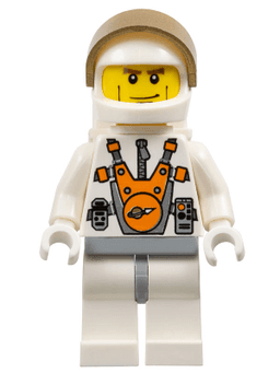 LEGO Mars Mission Astronaut with Helmet and Cheek Lines and Backpack (mm014) minifigure
