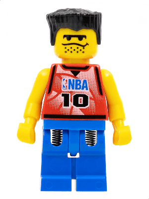 LEGO NBA Player Number 10 with Blue Legs (nba031) Sports Minifigure