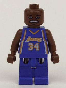 LEGO NBA Shaquille O'Neal Los Angeles Lakers #34 (Road Uniform) (nba034) minifigure