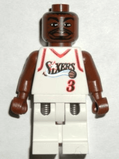 LEGO NBA Allen Iverson Philadelphia 76ers #3 (White Uniform) (nba037) Sports Minifigure
