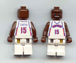 LEGO NBA Vince Carter Toronto Raptors #15 (White Uniform) (nba039) minifigure