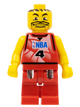 LEGO NBA Player Number 4 with Red Legs (nba044) minifigure