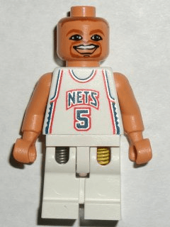 LEGO NBA Jason Kidd New Jersey Nets #5 (White Uniform) (nba047) minifigure