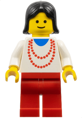 Necklace Red - Red Legs, Black Female Hair
