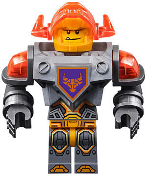 Axl - Trans-Neon Orange Visor, Flat Silver Torso