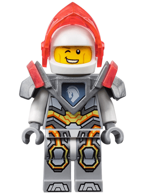 Lance Richmond - Trans-Neon Orange Visor, Flat Silver Armor