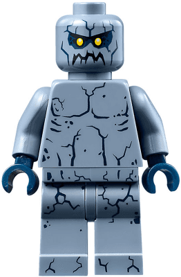 Stone Stomper - Small Dark Blue Cracks on Chest and Legs, Closed Mouth