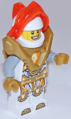 Lance Richmond - Trans-Neon Orange Visor, Pearl Gold Armor