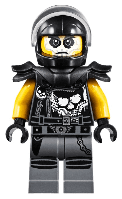 LEGO Chopper Maroon (Helmet and Shoulder Pads) (njo0399) minifigure