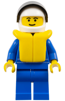 Octan - Blue Oil, Blue Legs, White Helmet, Black Visor, Life Jacket