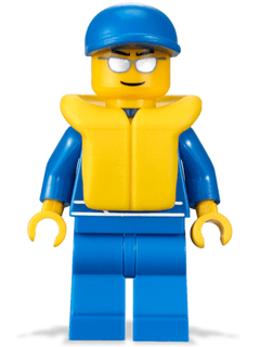Octan - Blue Oil, Blue Legs, Life Jacket, Blue Short Bill Cap