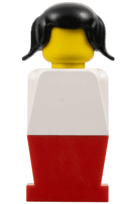 LEGOLAND - White Torso, Red Legs, Black Pigtails Hair