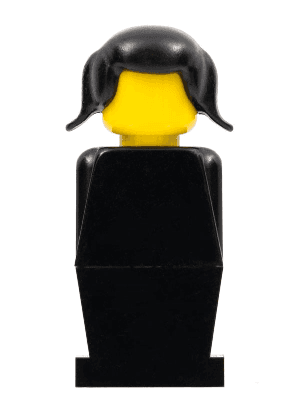 LEGOLAND - Black Torso, Black Legs, Black Pigtails Hair