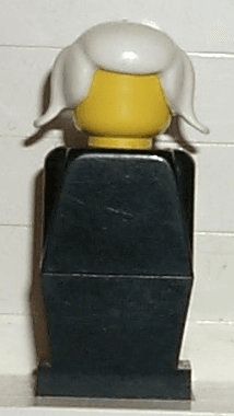 LEGOLAND - Black Torso, Black Legs, White Pigtails Hair
