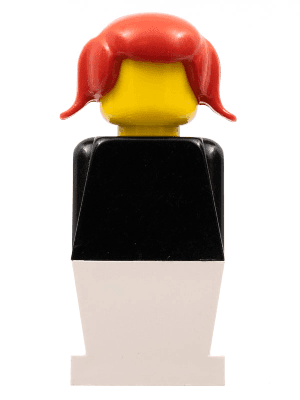 LEGOLAND - Black Torso, White Legs, Red Pigtails Hair