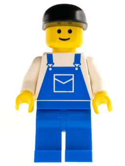LEGO Overalls Blue with Pocket Black Cap (ovr022) minifigure