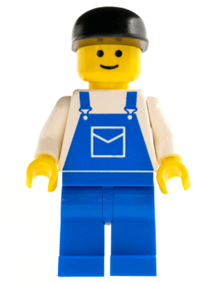 Overalls Blue with Pocket, Blue Legs, Black Cap