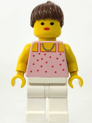 LEGO Red Dots on Rose Pink Shirt (par016a) Town / City Minifigure