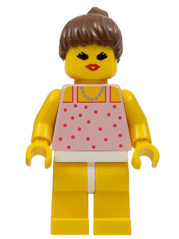 LEGO Red Dots on Pink Shirt (par017) minifigure