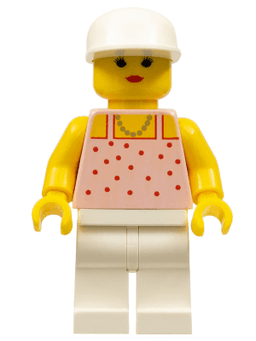 LEGO Red Dots on Pink Shirt (par018) minifigure