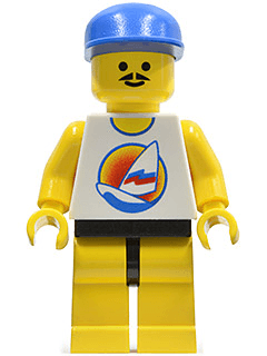 Surfboard on Ocean - Yellow Legs, Blue Cap