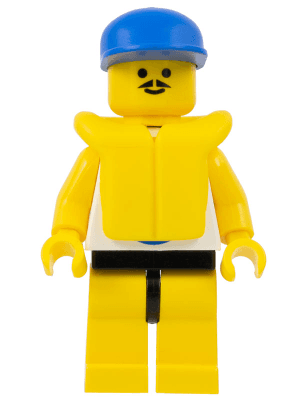 LEGO Surfboard on Ocean (par051) Town / City Minifigure