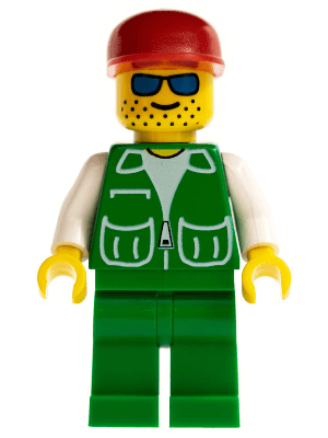 Jacket Green with 2 Large Pockets - Green Legs, Red Cap