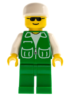 Jacket Green with 2 Large Pockets - Green Legs, White Cap