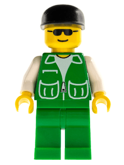 LEGO Jacket Green with 2 Large Pockets (pck007) minifigure