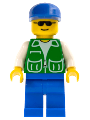 Jacket Green with 2 Large Pockets - Blue Legs, Blue Cap