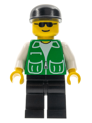Jacket Green with 2 Large Pockets - Black Legs, Black Cap