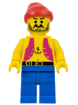 LEGO Pirate Anchor Light Purple Vest Red Bandana (Reissue) (pi013new) minifigure