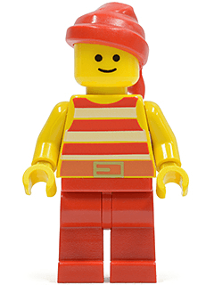 LEGO Pirate Red / White Stripes Shirt Red Bandana (pi046) Pirates Minifigure