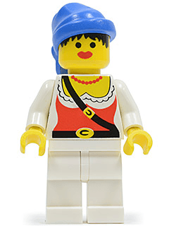 Pirate Female, White Legs, Blue Bandana