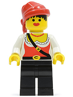 Pirate Female, Black Legs, Red Bandana