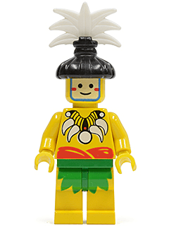 LEGO Islander King with Black Hair-Piece (pi069) Pirates Minifigure