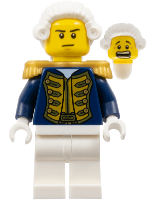 LEGO Admiral (Head 6123702) (pi149a) Pirates Minifigure
