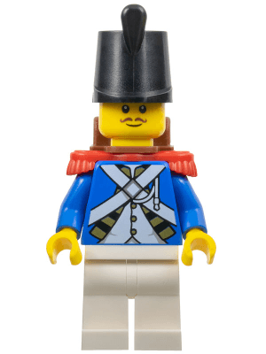 Imperial Soldier IV - Male, Black Shako Hat, Red Epaulettes, Reddish Brown Moustache, Backpack