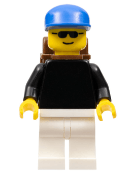 LEGO Plain Black Torso with Black Arms Sunglasses Blue Cap (pln045) minifigure