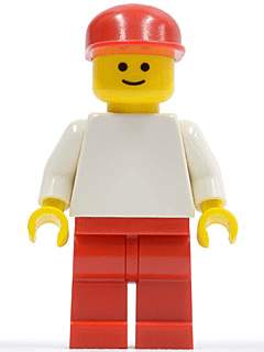 LEGO Plain White Torso with White Arms Red Cap (pln054) minifigure