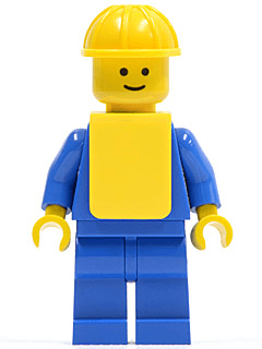 LEGO Plain Blue Torso with Blue Arms Yellow Construction Helmet Yellow Vest (pln064) minifigure