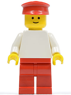 LEGO Plain White Torso with White Arms Red Hat (pln072) minifigure