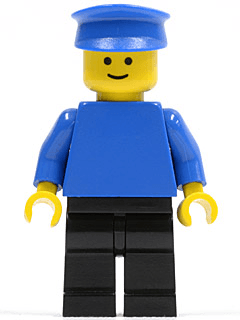 LEGO Plain Blue Torso with Blue Arms Blue Hat (pln086) minifigure