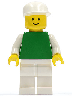 LEGO Plain Green Torso with White Arms White Cap (pln135) LEGO Minifigure