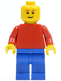 LEGO Plain Red Torso with Red Arms Brown Eyebrows (pln169) LEGO Minifigure