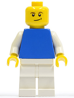 LEGO Plain Blue Torso with White Arms Crooked Smile (pln170) LEGO Minifigure