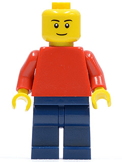 LEGO Plain Red Torso with Red Arms Black Eyebrows (pln171) minifigure