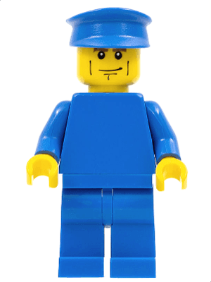 LEGO Plain Blue Torso with Blue Arms Blue Hat (pln178) Town / City Minifigure